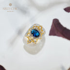 Saphirblumen-Seidenring 6065