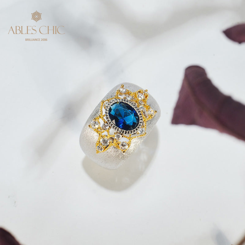 Saphirblumen-Seidenring 6065