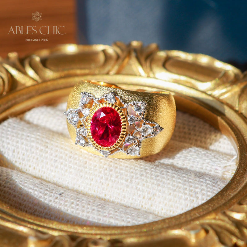 Saphirblumen-Seidenring 6065