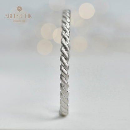 Mattes Armband mit Seilmuster 5921