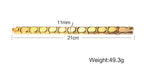 Gold Tungsten Carbide Cushion Links Tennis Bracelet With Magnetic Beads Wholesale Plated 11mm - Ables Mall
