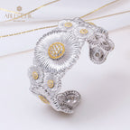 Offenes Armband mit Gänseblümchenblüten 5254