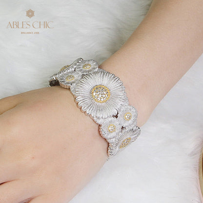 Offenes Armband mit Gänseblümchenblüten 5254