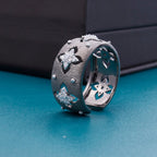 Seidiger CZ-Kleeblatt-Blumenring 5719