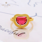Gebürsteter Apfel-Zirkonring 5190