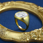 Medusa Griechische Münze Dicker Ring R1076