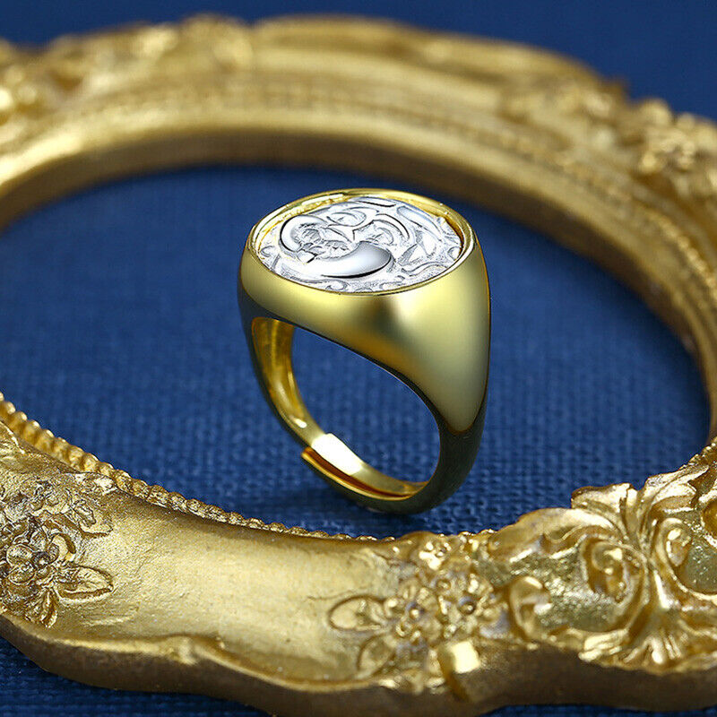 Medusa Griechische Münze Dicker Ring R1076